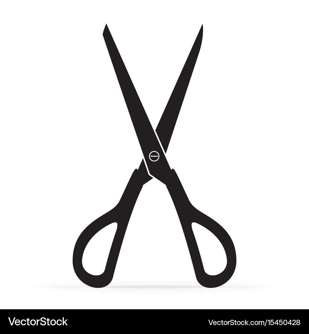 Silhouette scissors sharp isolated on white Vector Image