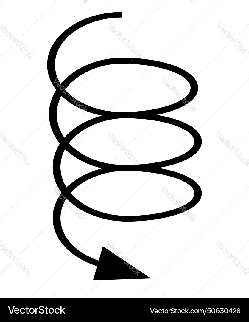 Spiraling down arrow Royalty Free Vector Image