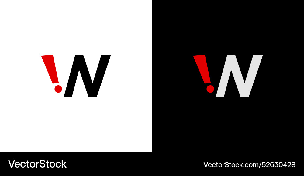 Unique and simple warning logo design Unique and simple warning logo design Vector Image