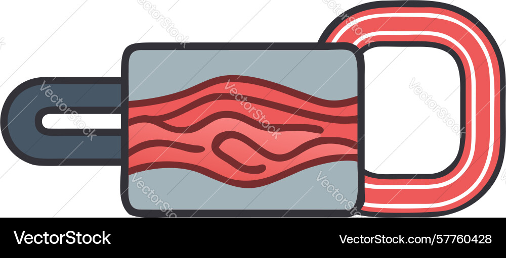 Worm with padlock icon design generative ai vector image
