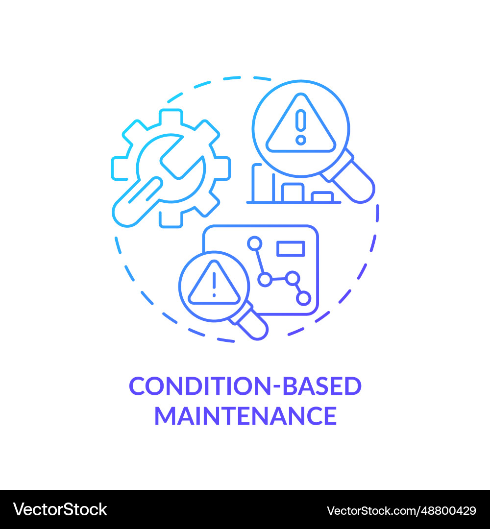 2d thin gradient icon condition based maintenance 2d thin gradient icon condition based maintenance vector image