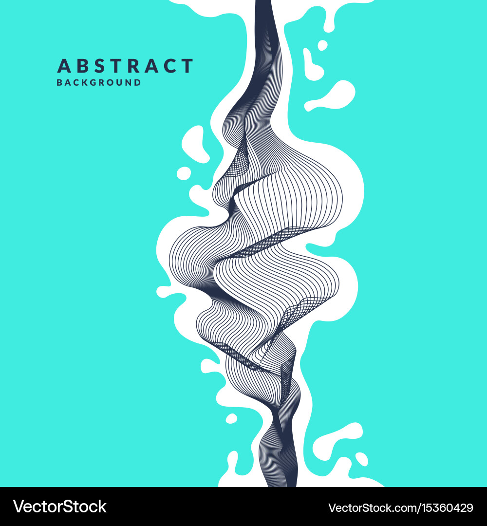 Abstract background with dynamic linear waves vector image