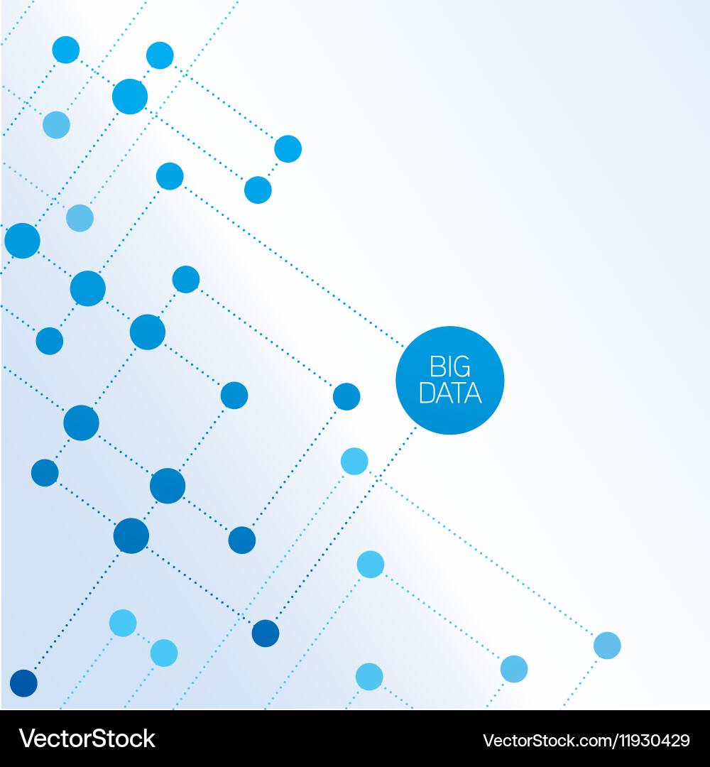 Big data abstract molecule Vector Image
