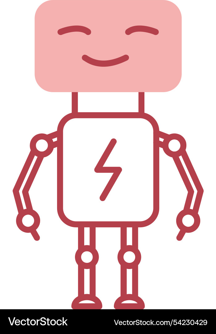 Bot line fill icon Vector Image