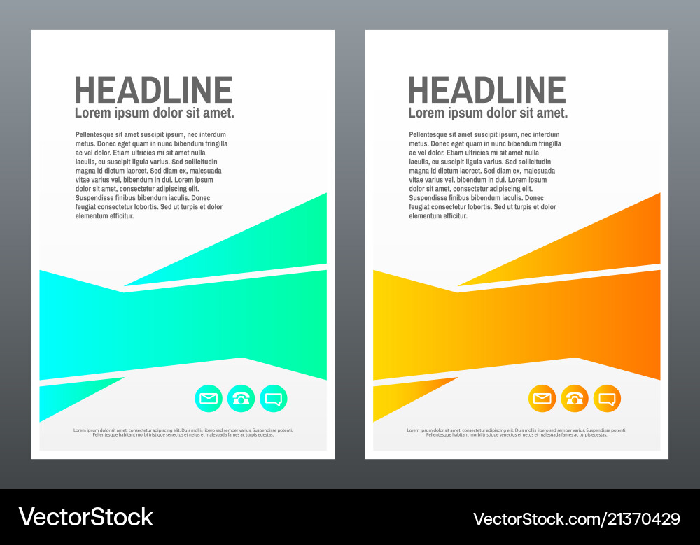 Brochure design template bright shapes on white Brochure design template bright shapes on white Vector Image