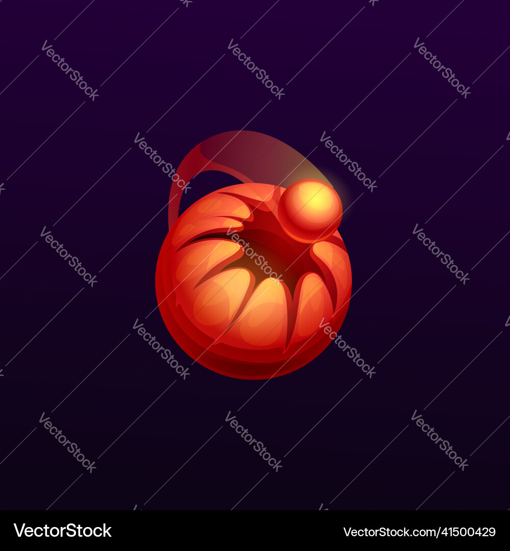 Cartoon space unusual planet with core game ui Cartoon space unusual planet with core game ui Vector Image