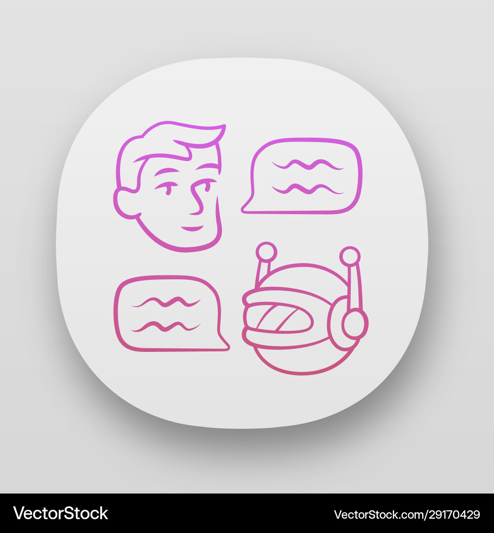 Chatbot app icon online customer support bot help Chatbot app icon online customer support bot help vector image