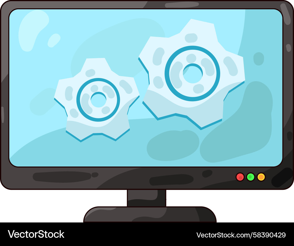 Computer System Settings Vector Image