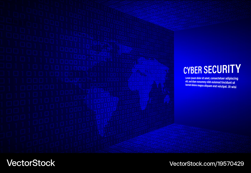 Cyber Security Konzept auf binären Code Hintergrund Cyber Security Konzept auf binären Code Hintergrund vektorbild