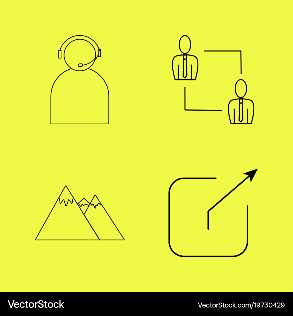 Essential linear icon set Vector Image