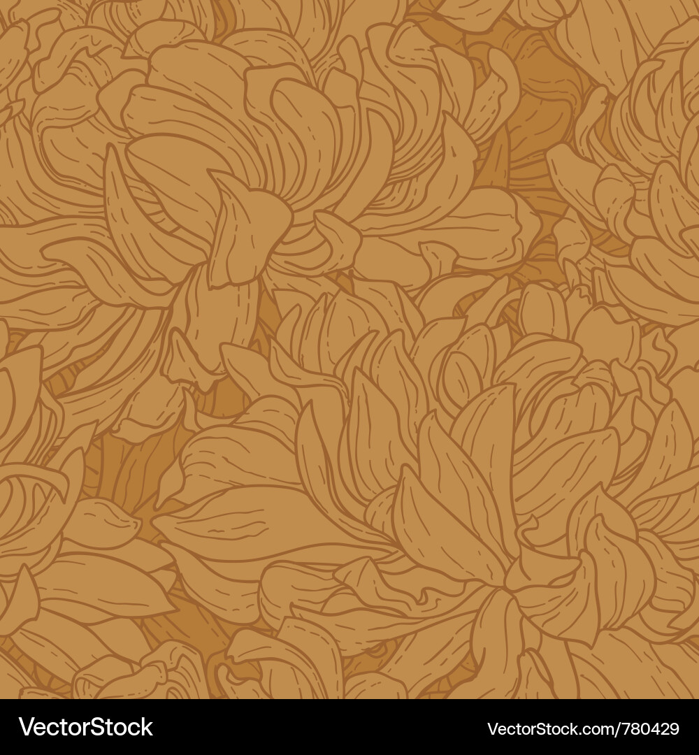 Seamless pattern with chrysanthemum Vector Image