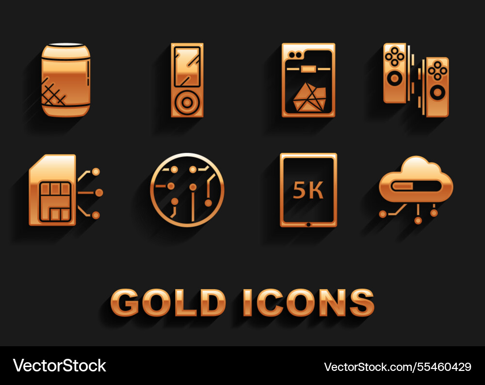 Set processor gamepad internet of things tablet Set processor gamepad internet of things tablet vector image