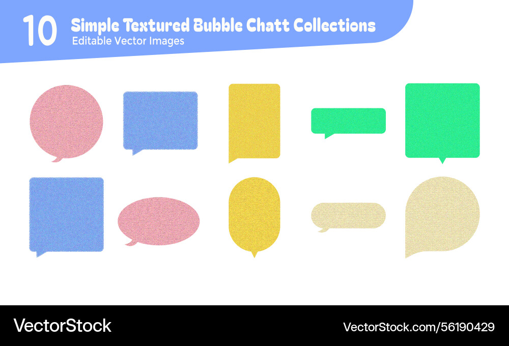 Simple textured bubble chat collections Simple textured bubble chat collections vector image