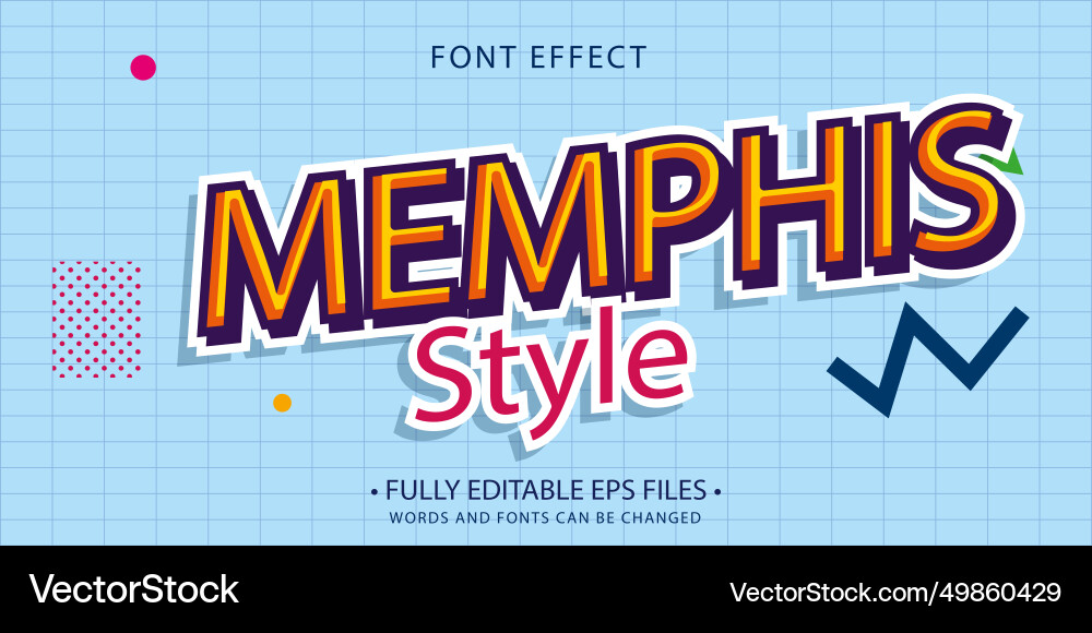 Sticker text effect editable font style vector image