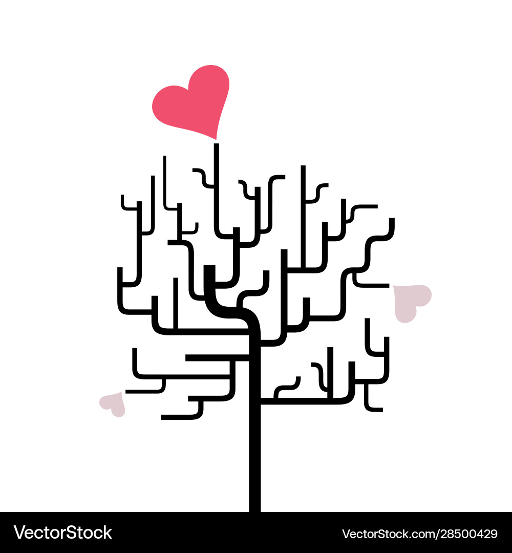 Tree heart abstraction Vector Image