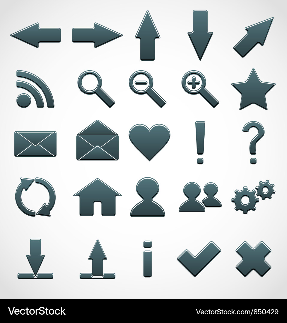 Web icons set Vector Image