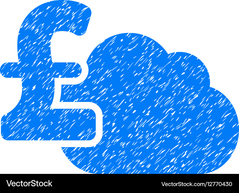 Cloud-Pfund-Banking-Körnerstruktur-Symbol Vektorbild