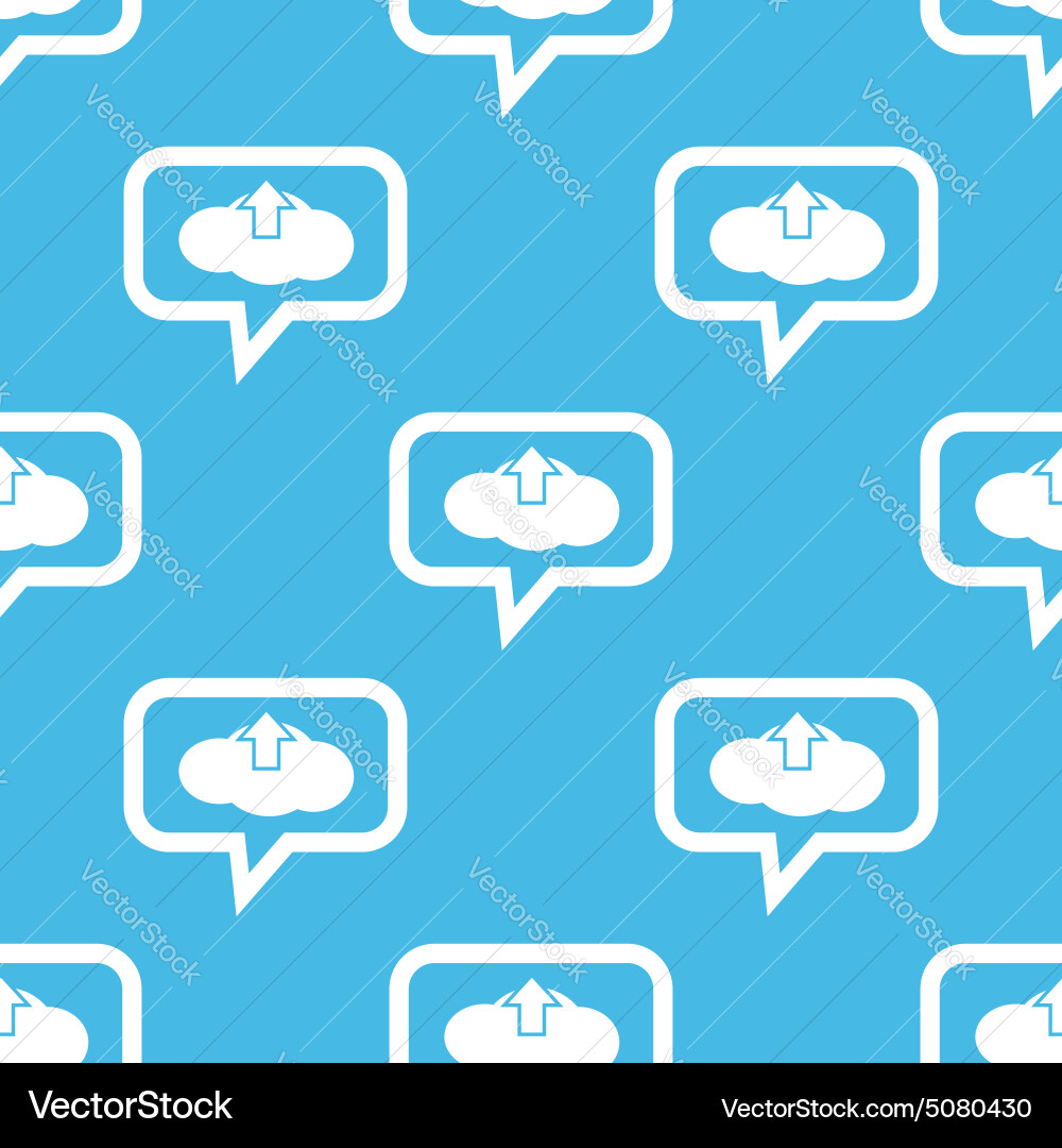 Cloud upload message pattern vector image