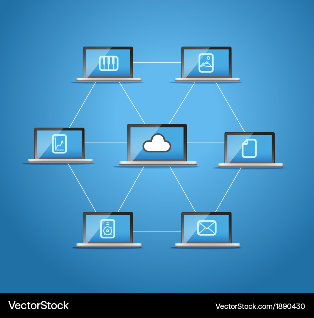 Computer Network Diagram vector image
