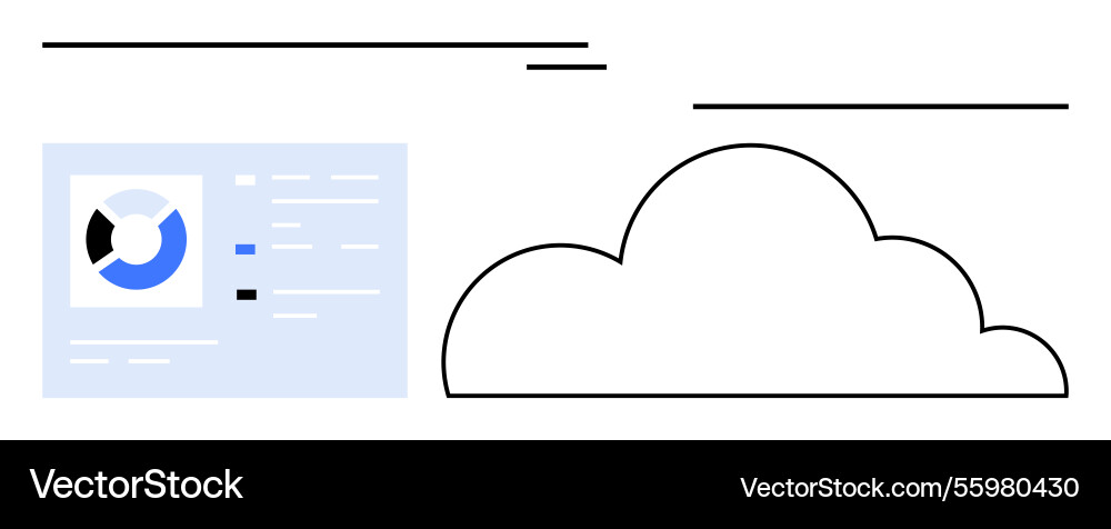 Data analysis dashboard linking to cloud computing Data analysis dashboard linking to cloud computing Vector Image