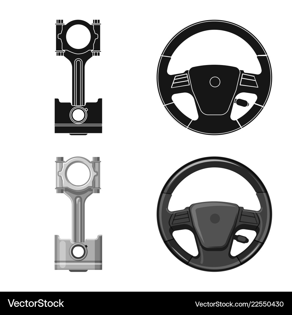 Design of auto and part symbol collection Vector Image