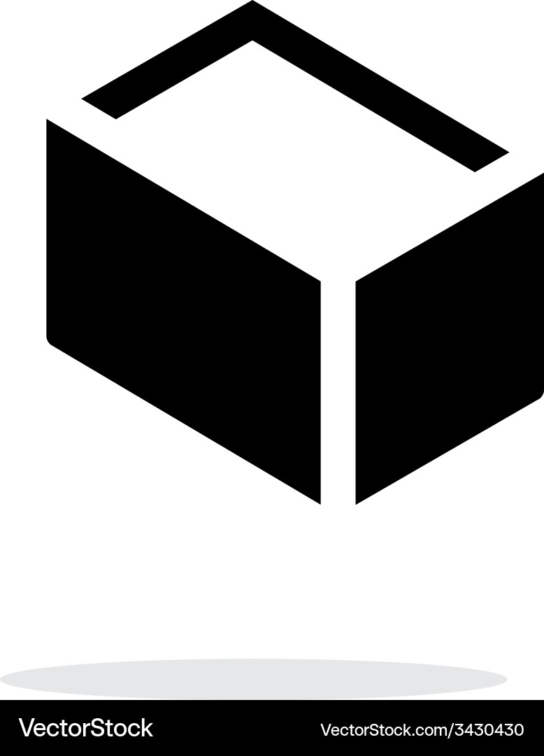 Empty box simple icon on white background vector image