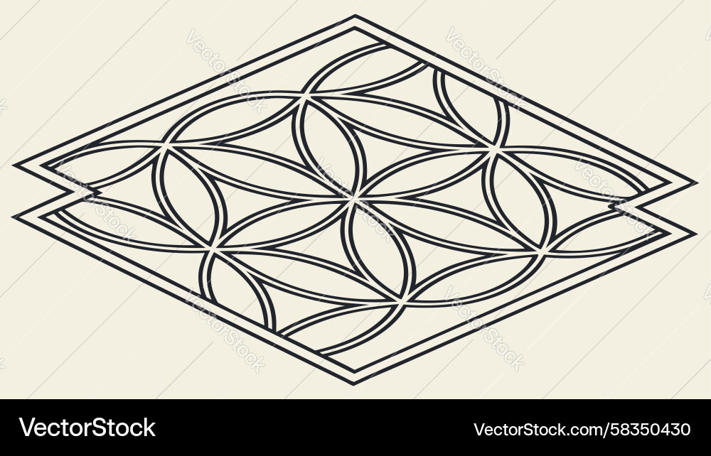 Interlocking Circle Pattern Vector Image