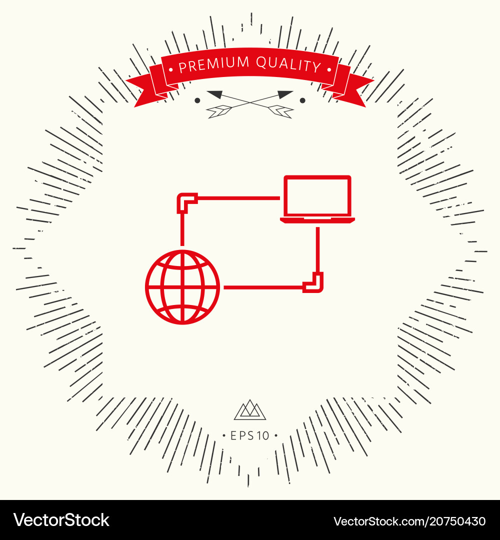 Internet connection data exchange transfer Internet connection data exchange transfer vector image