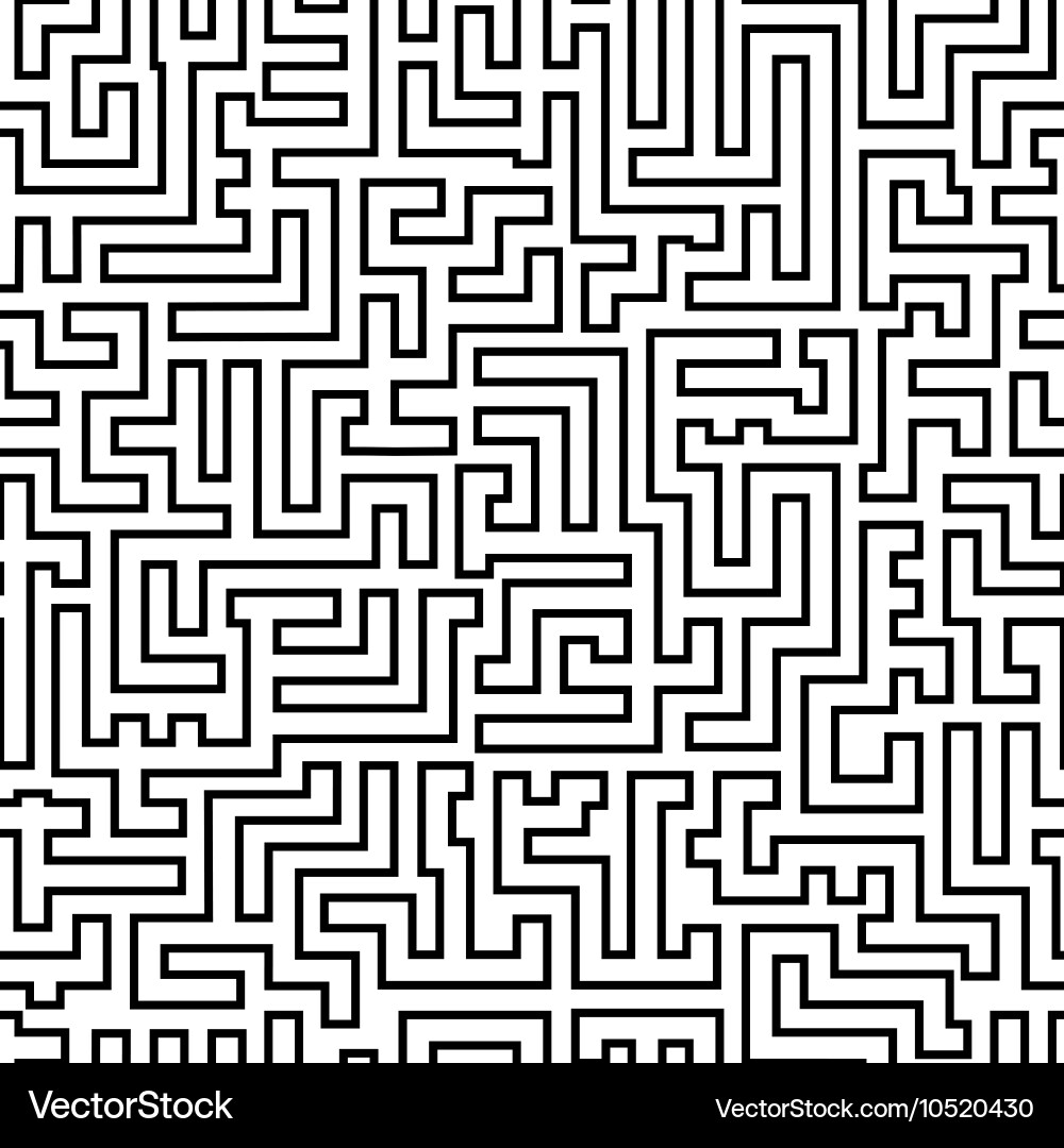 Labyrinth pattern Royalty Free Vector Image - VectorStock