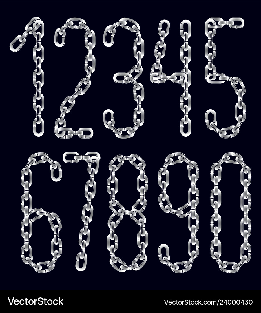Numbers modern numerals set created using Numbers modern numerals set created using Vector Image