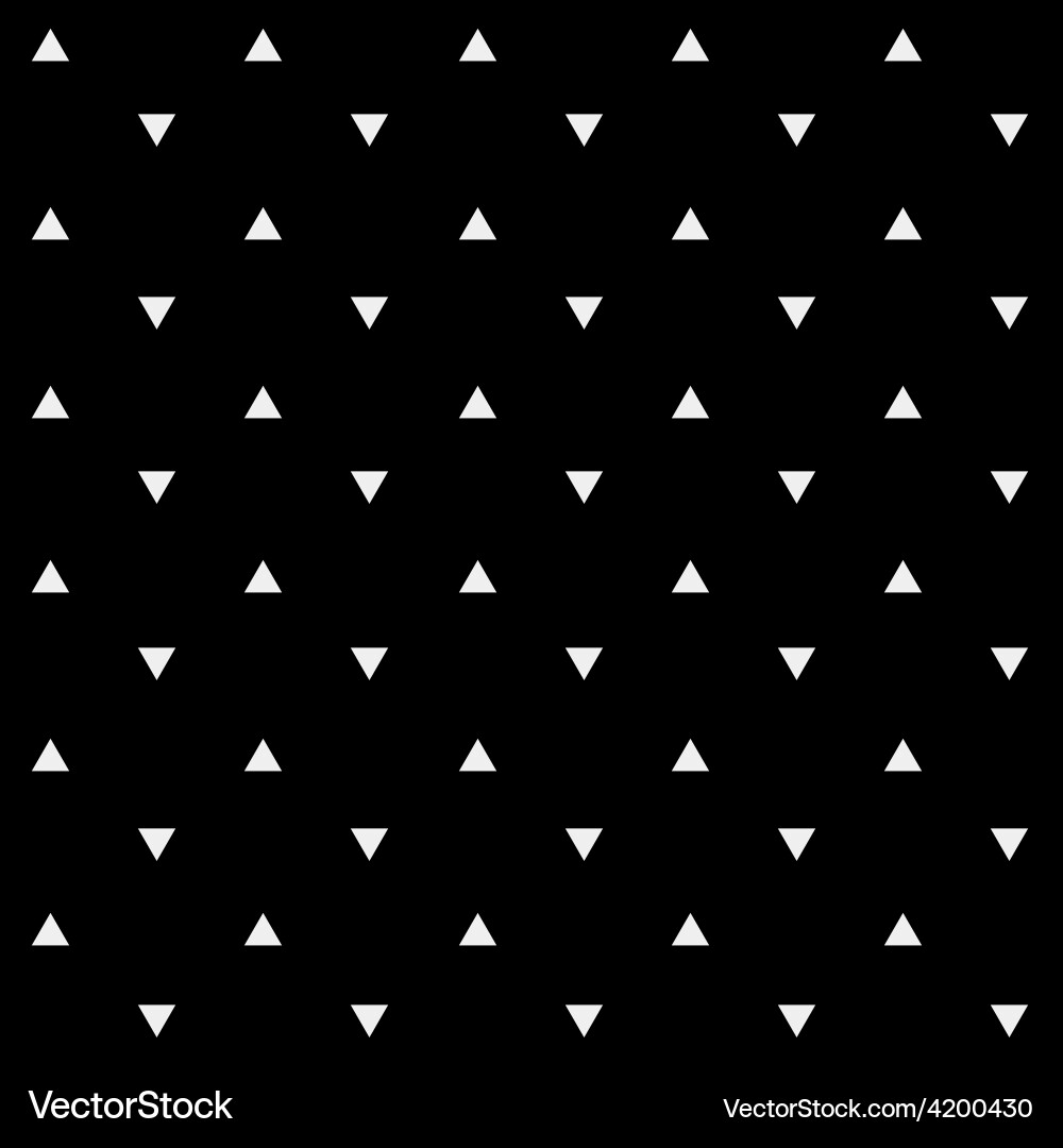Pattern monochrome background simple triangle Vector Image