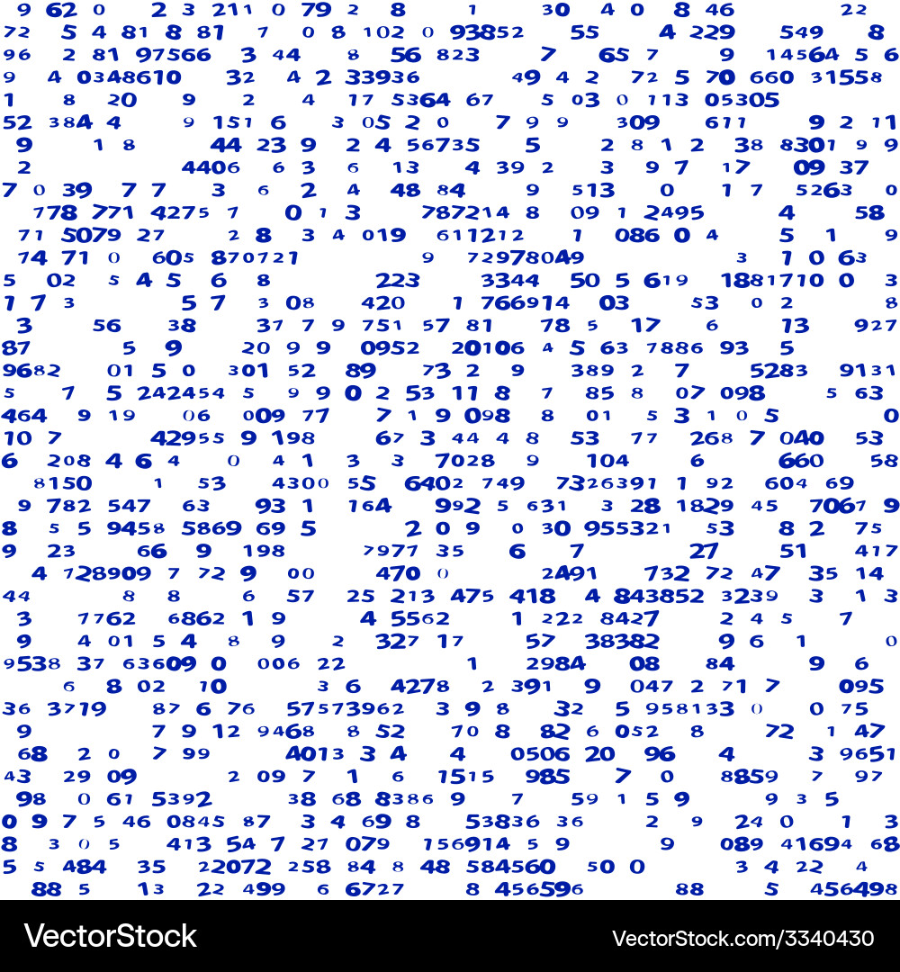 Pattern of goups numbers vector image