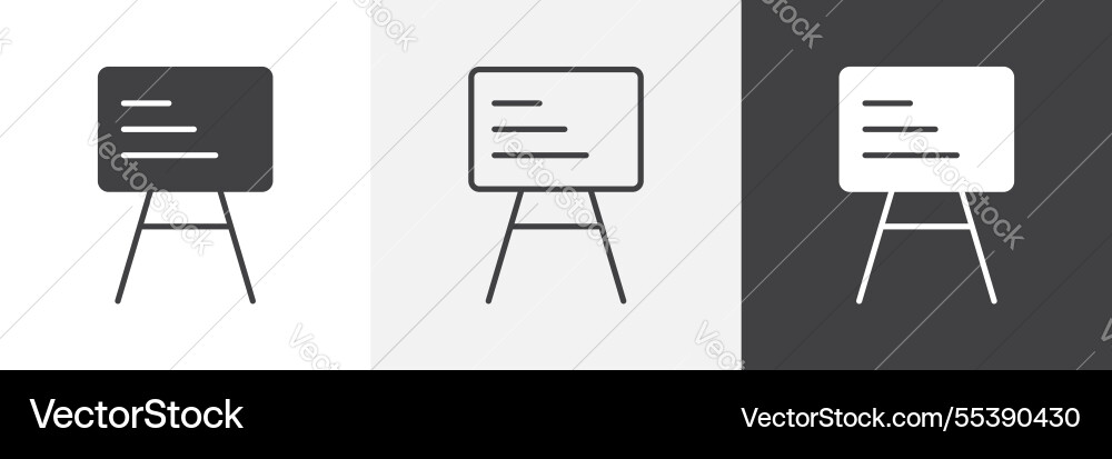 Presentation icons graphics pack Vector Image