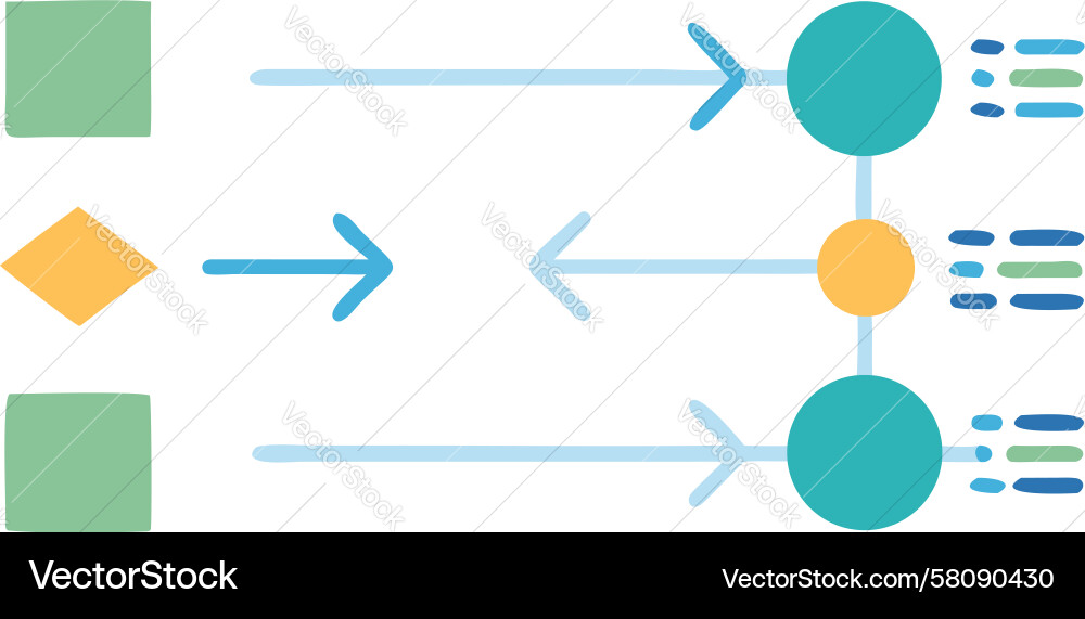 Process Flow Chart – Data & Workflow Vector Image