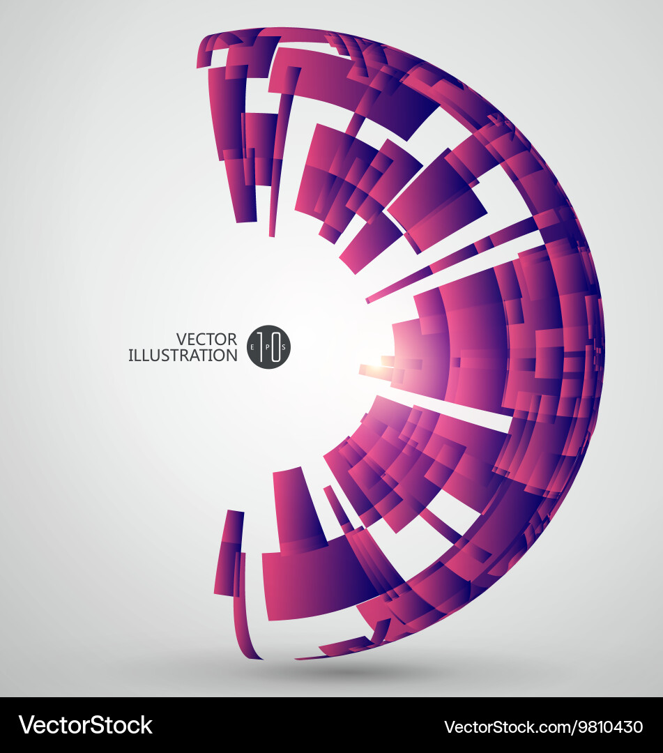 Radial abstract graphics vector image