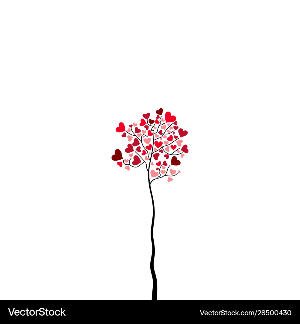 Tree heart abstraction2 Vector Image