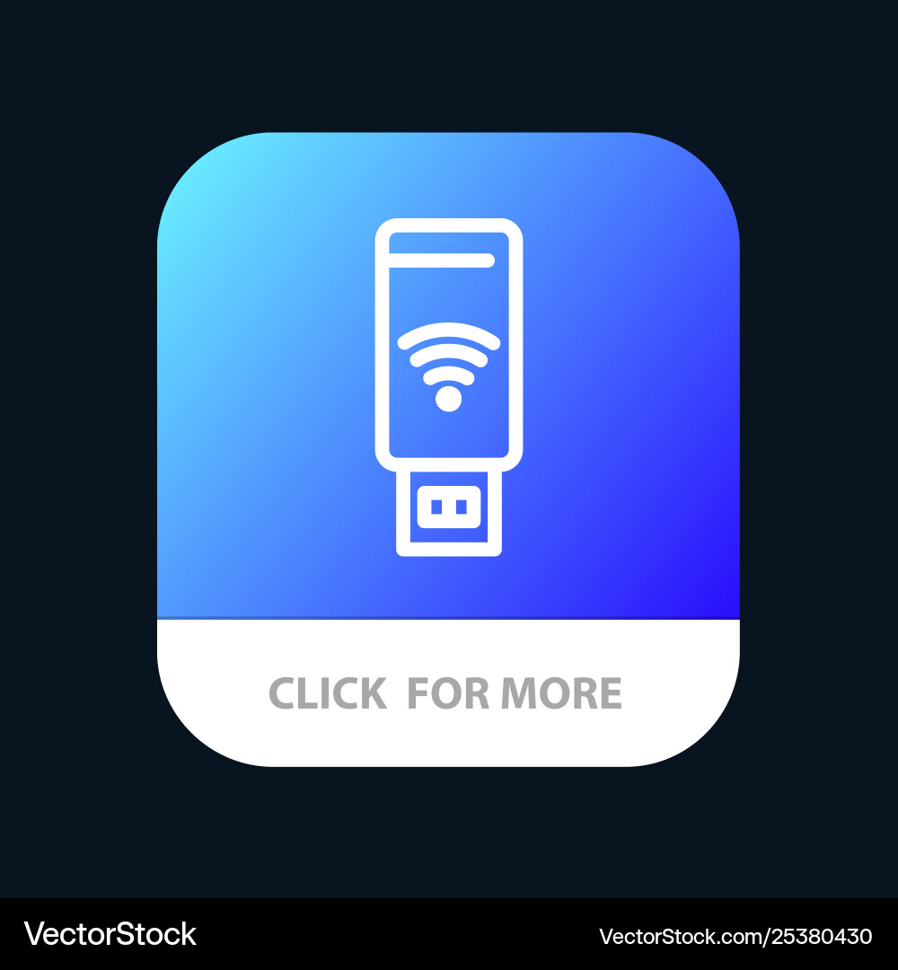 Usb wifi service signal mobile app button android Usb wifi service signal mobile app button android vector image