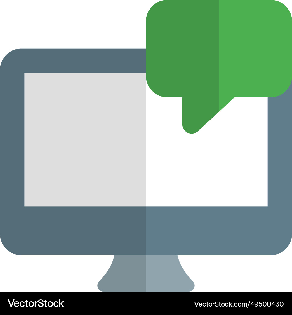 Using a desktop for communication vector image