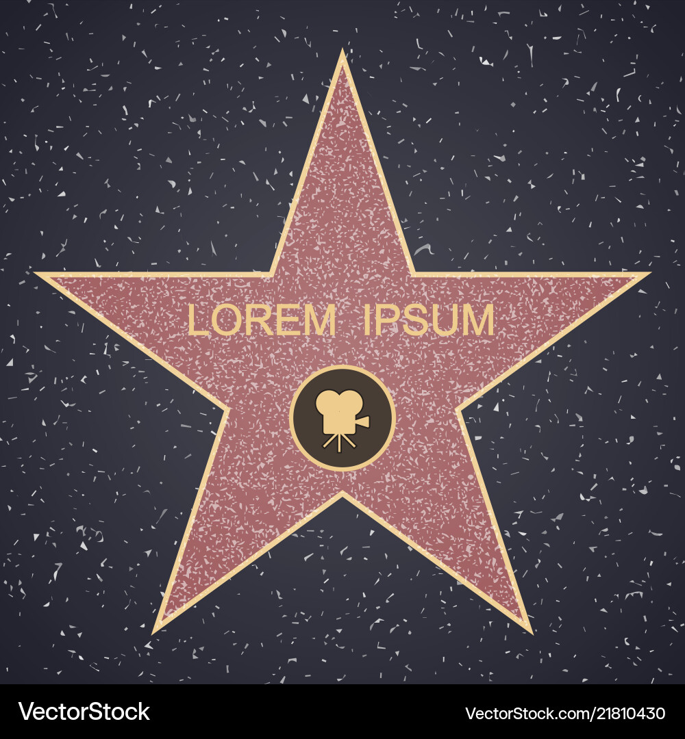 Walk of Rume Star leere Vorlage Walk of Rume Star leere Vorlage vektorbild