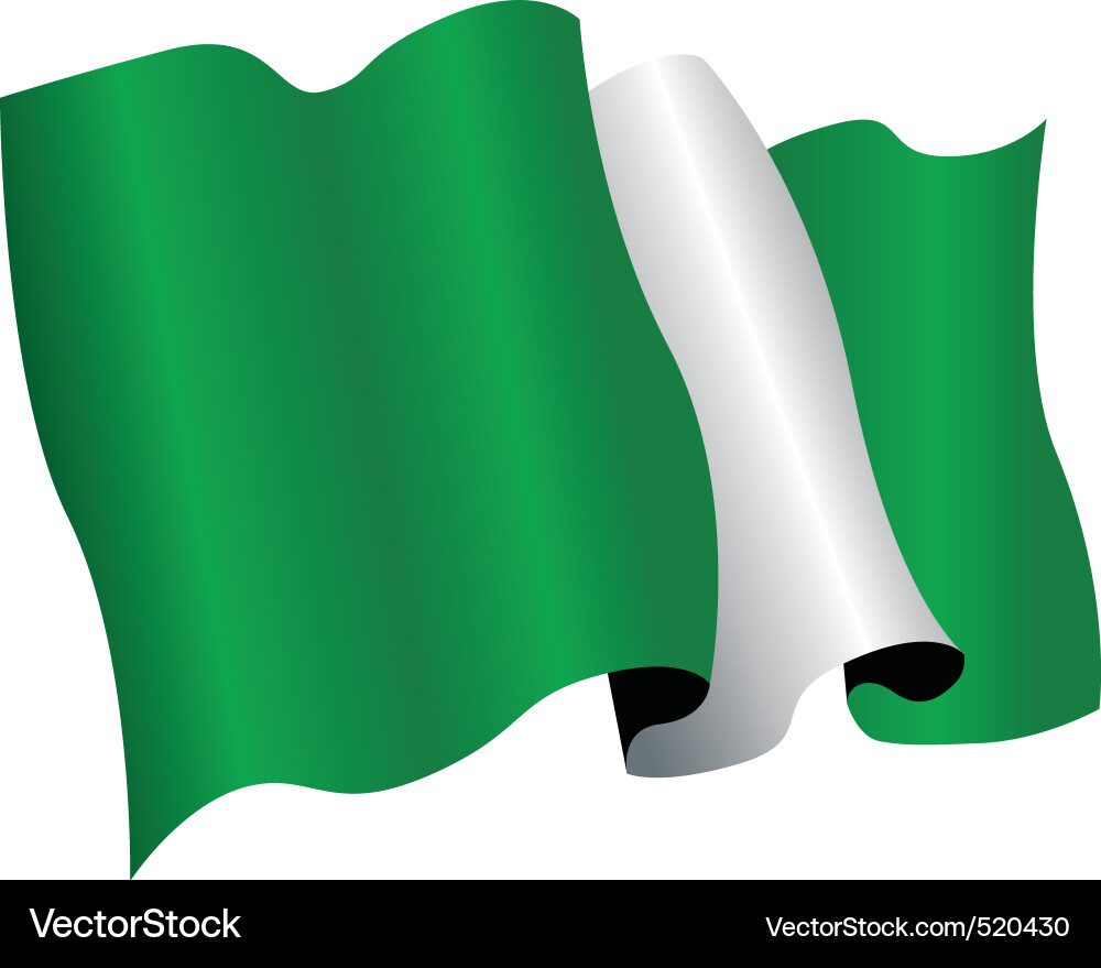 Waving Nigerian Flag Vector Image