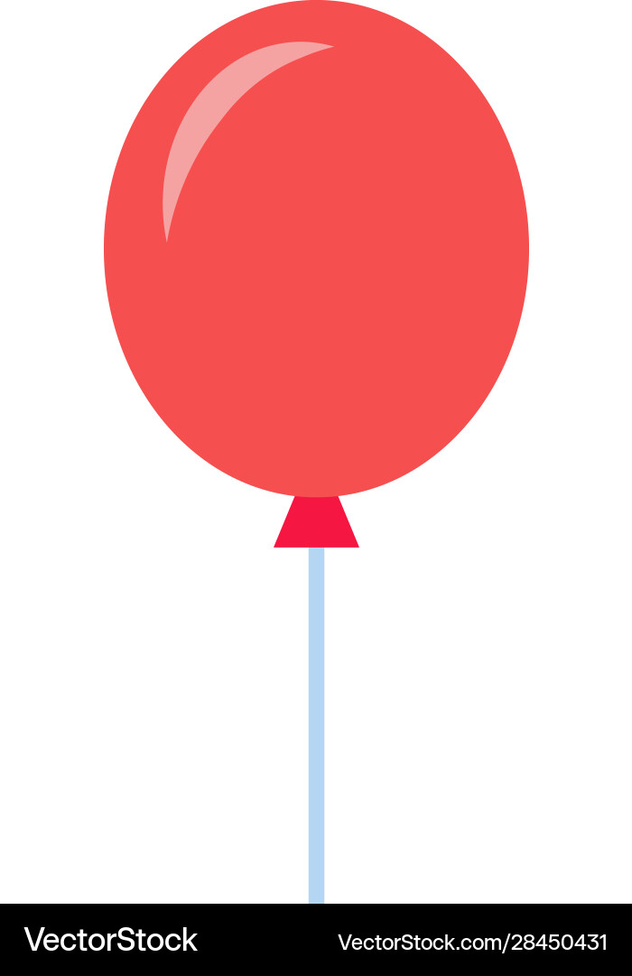 Balloon on a string icon flat isolated Balloon on a string icon flat isolated vector image