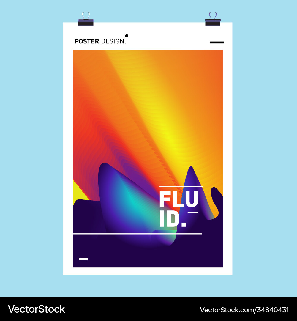 Colorful abstract fluid gradient pattern vector image