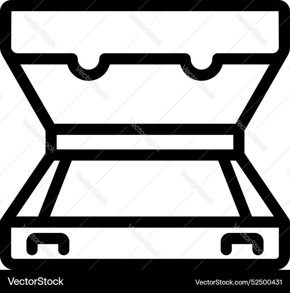 Empty lunchbox open container waiting for food Vector Image