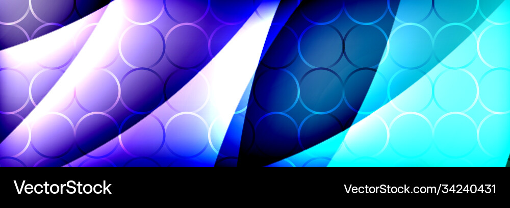 Fluid gradient neon color waves abstract Vector Image