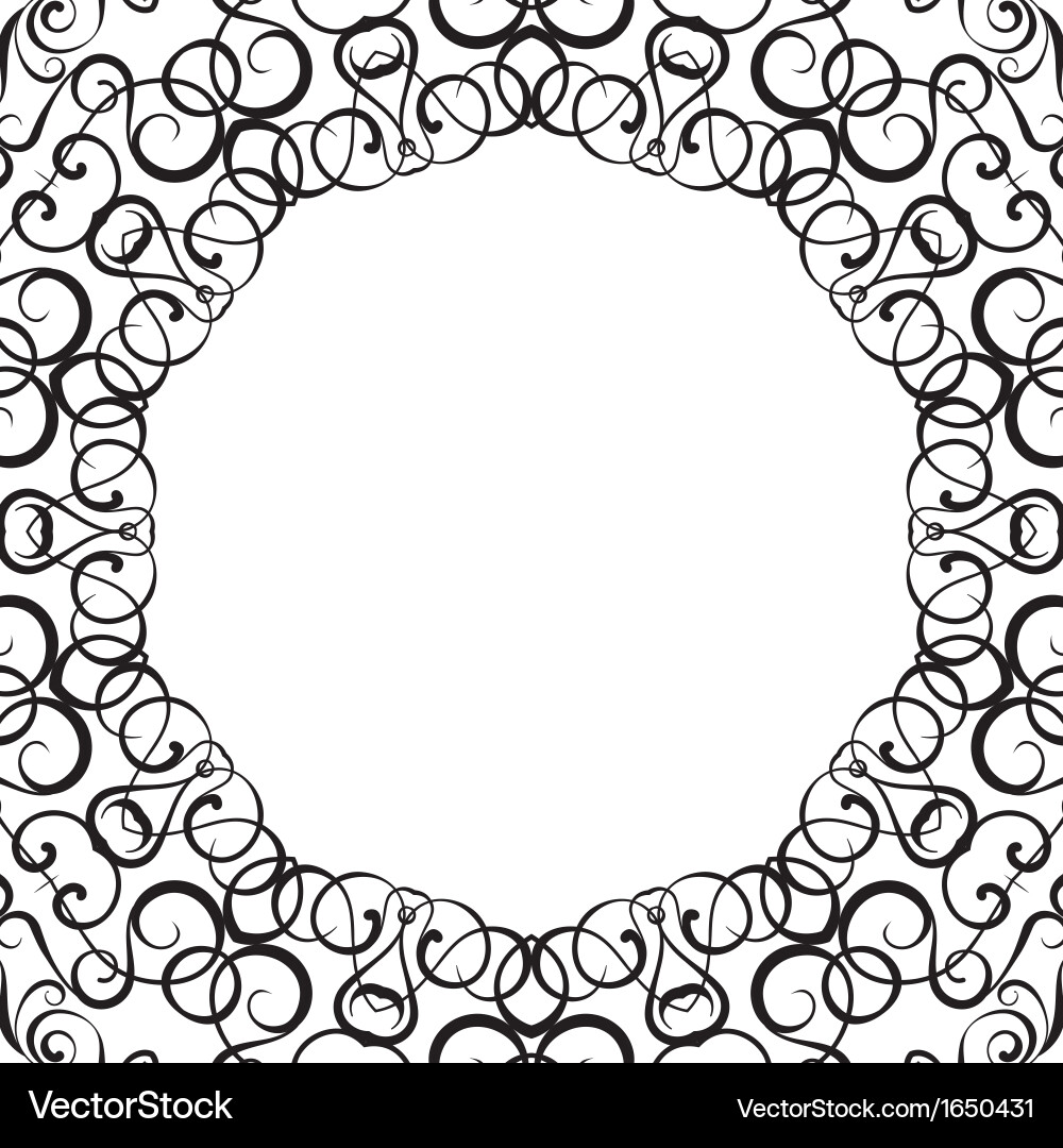 Formality circular devices of border frames vector image