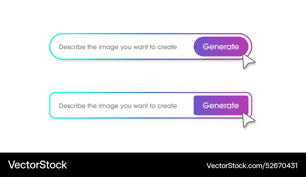 Generative ai bar input prompt as commands Vector Image