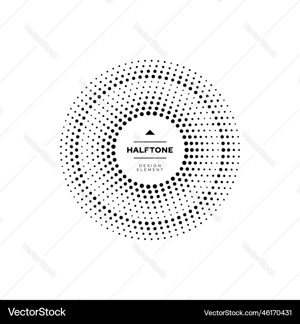 Halftone circle pattern border of frame with dots Halftone circle pattern border of frame with dots vector image