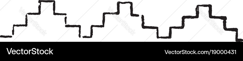 Line embattled grady have curved lines in angular vector image