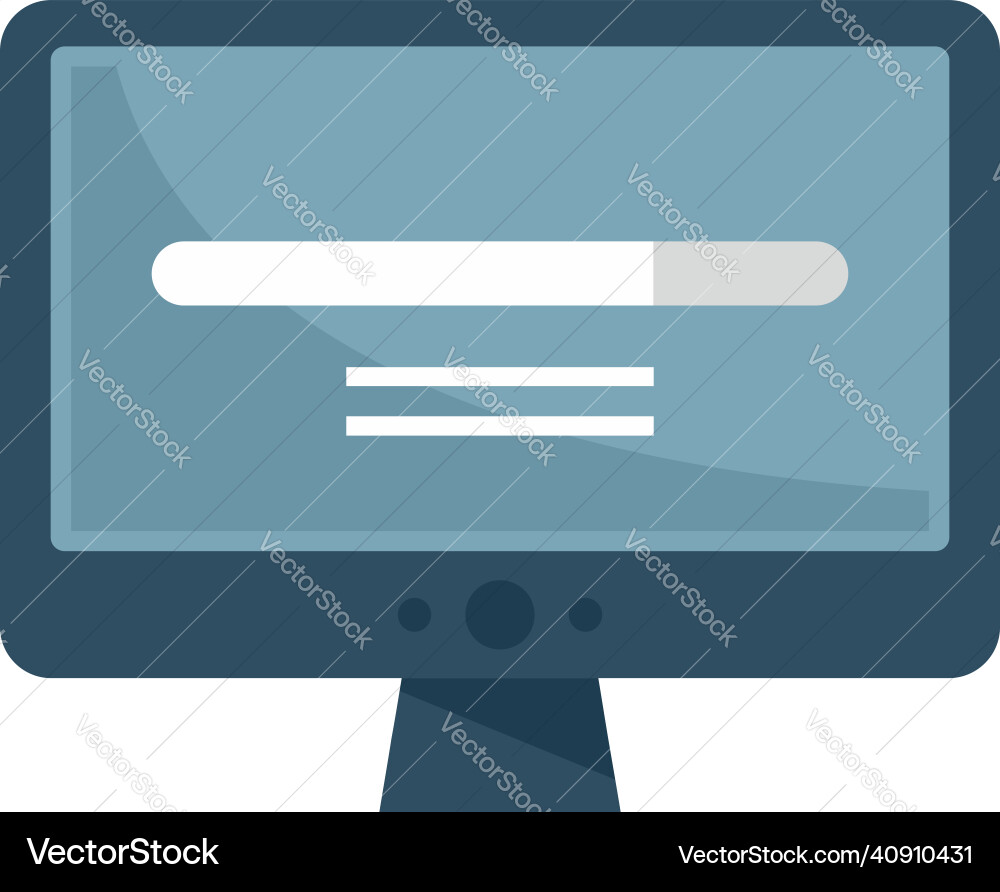 Loading pc software icon flat isolated Loading pc software icon flat isolated Vector Image