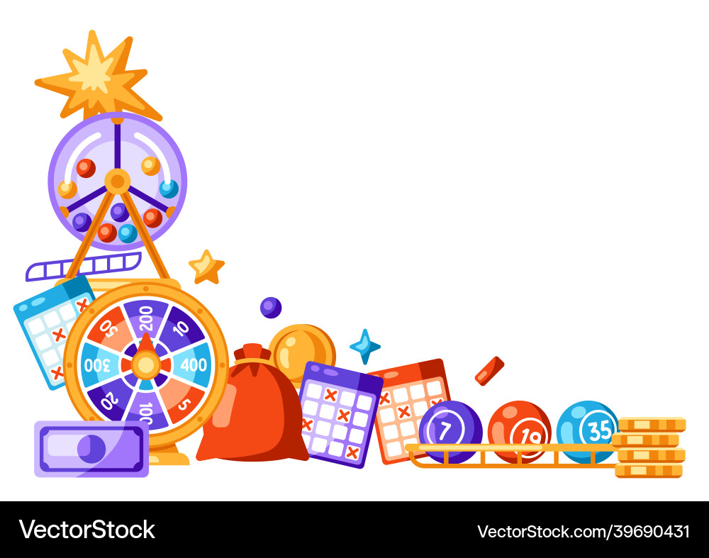 Lottery and bingo concept Lottery and bingo concept vector image